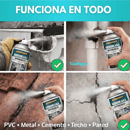 ADHEMATIC Spray Sellador Impermeable ¡Adios goteras y grietas sella todoo!