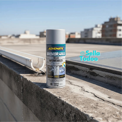 ADHEMATIC Spray Sellador Impermeable ¡Adios goteras y grietas sella todoo!